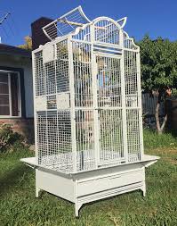 Bird Cage Seed Catcher Ebay New Large Wrought Iron Open Dome Play Top Parrot Macaw Cockatoos Bird Cage 367 Ebay In 2020 Finch Cage Parrot Cage Large Bird Cages