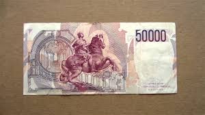 The 2000 lira banknote has been issued by the ipzs, from 1973 to 2002. 50000 Italian Lire Banknote Fifty Thousand Italian Lire 1984 Obverse And Reverse Youtube
