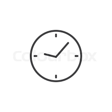 wall clock outline icon linear style stock vector colourbox wall clock outline icon linear style