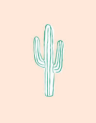 Wallpaper art murals for nursery, minimalist aesthetic decoration. Cactus Wallpaper Project Nursery