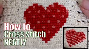 How To Cross Stitch Uniformly Neatly On Both Sides Of The Cloth Threads Crafts Youtube