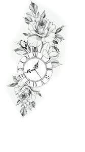 Attractive owl with clock and rose tattoo design for thigh by john schauble. Roza Zegar4 In 2021 Clock And Rose Tattoo Watch Tattoos Rose Tattoos