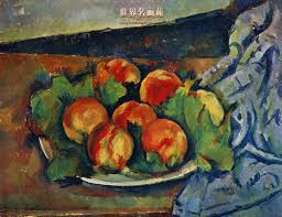 Plato de los melocotones - Paul Cezanne | Wikioo.org – La Enciclopedia de  las Bellas Artes