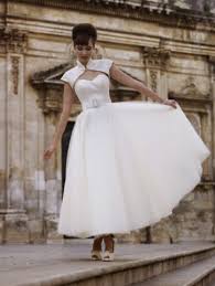 Stephanie Allin Bardot Short Tea Ballerina Length Wedding Dress Tea Length Wedding Dress Winter Wedding Dress Bardot Wedding Dress