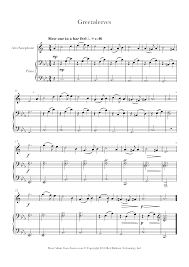 Piano notes and fingerings are provided for beginning pianist. Greensleeves Sheet Music For Saxophone 8notes Com