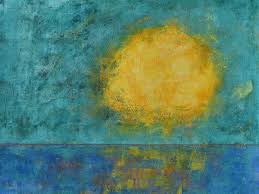 In abstract painting shape, color, form, and line combine to create a composition that doesn't draw its inspiration from visual references in the world. Abstract Sunset Ocean Acrylic Painting On 18x24 Inch Paper Entitled West Coast By Kellysartstudio On Etsy Painting Su Sunset Painting Painting Ocean Painting