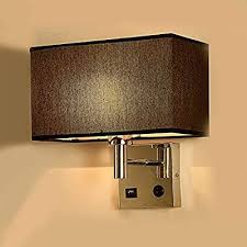 Topdeng Modern Usb Wall Lights E26 Minimalist Wall Sconce Hardwired Wall Mount Wall Lamp With On Off Switch Bedside Reading Light Wall Lights Bedside Lighting