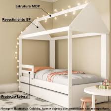 Camas Infantil Com Proteção Lateral E Colchão Bicama Infantil Casinha Atenas Com Grade Casatema Bicama Quarto Bebe Montessori Ideias Para Quarto De Bebe