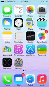 Ios 7 Home Screenwith 100 Shape Layers Mockup Free Psd Homescreen Iphone Apps Free Ios 7