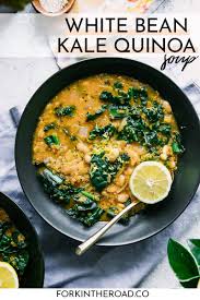 White Bean Kale Quinoa Soup Easy Plant Based Meal Prep Soup Recipe Recipe Healthy Soup Recipes Quinoa Soup Easy Soup Recipes