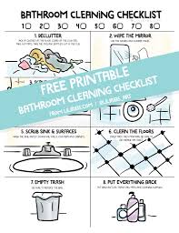 bathroom cleaning chart lili ribeira illustration and design