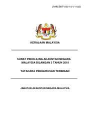 Perkhidmatan bilangan 6 tahun 2005, muka surat 4). Spanm Bil 3 Tahun 2019 Tatacara Pengurusan Terimaan Spanm Bil 3 2019 Janm Bkp 600 03 Lampiran C A Kerajaan Malaysia Surat Pekeliling Akauntan Course Hero