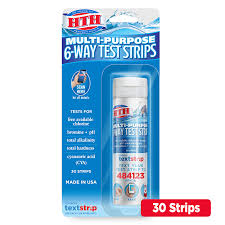 hth 6 way pool test strips 30 multi use test strips for chlorine bromine ph alkalinity hardness cya walmart com