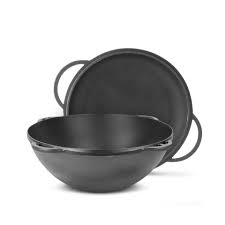 Neu kazan wok asia schmortopf dekorative außenbeschichtung aluguss 6 l schwarz. Asia Kasan Aus Gusseisen 17 Liter Mit Pfannendeckel O 45 Posylka De