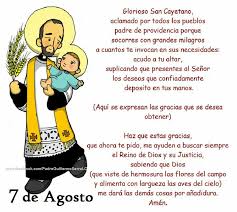 Padre de bondad, glorioso san cayetano. Glorioso San Cayetano Oraciones Oracion De San Francisco San Cayetano