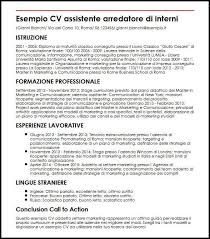 Esempio Di Curriculum Vitae Di Addetto Al Marketing Ilcvperfetto