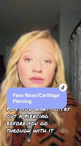 What do yall think? These little faux piercing for nose & cartilage look so  realistic 👀 #piercing #piercings #nosering #faux #fyp #foryoupage  #cartilage