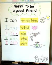 ways to be a good friend anchor chart this unit is perfect