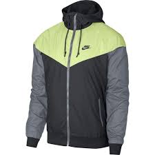 Nike Sportswear Windrunner 727324 060 Anthracite Barely Volt Mens Jacket