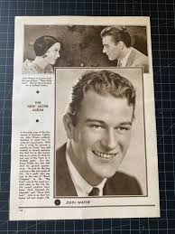 Rare/scarce Vintage 1930 Hollywood Star Portrait John Wayne Publicity Photo 