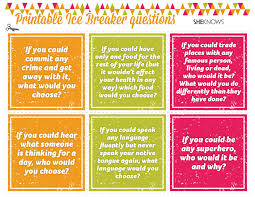 Playing the questions game is one of the best ways to get to know someone, plus it's just fun. Icebreaker Questions That Will End Dinner Party Awkwardness Sheknows