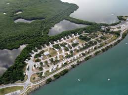 aerial photo of campground at sebastian inlet state park