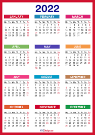 Mark important dates with highlighter. 2022 Calendar With Holidays Printable Free Pdf Colorful Red Orange Monday Start Nycdesign Co Calendars Printable Free