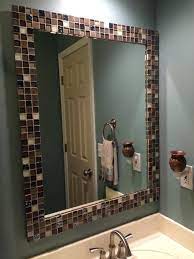 It will look simply gorgeous and you can go for simple as well as colorful frame all you need is a simple mirror and turn it into the most gorgeous tile mirror for your bathroom. Diy Mirror Frame Ideas For Bathroom Novocom Top
