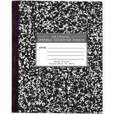 Rated 5.00 out of 5 based on 4 customer ratings. Roaring Spring Tape Bound Composition Notebook 8 12 X 7 48 Sheets Black Marble Office Depot