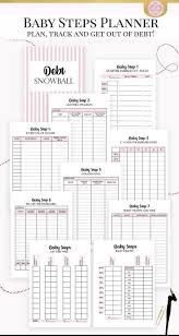 Baby Steps Progress Tracker Printable Planner Pages In A4 Ans Etsy In 2020 Printable Planner Pages Dave Ramsey Baby Steps Planner Lettering