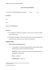 Check spelling or type a new query. 53 Simple Joint Venture Agreement Templates Pdf Doc á… Templatelab