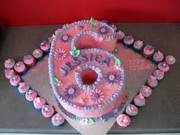 6th Birthday Cake For 6 Year Old Boy Number 6 Cake With Mini Cupcakes 6th Birthday Cakes 6th Birthday Cakes For Girls Sixth Birthday Cake