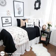 Black And Rose Gold Bedroom Furniture Black Rose Gold Marble Dorm Bedding Set 4 Jpg 1 000 1 000 Pixeles Decoracao Quarto Pequeno Decoracao De Quarto Decoracao Quarto Simples