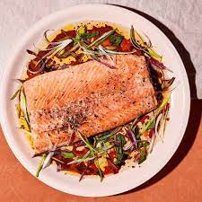 Alison Roman S Salmon With Soy And Citrussy Charred Spring Onion Salmon Recipes Best Salmon Recipe Aebleskiver Recipe
