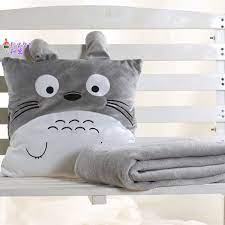 包邮可爱毛绒龙猫三用暖手捂抱枕空调毯子带枕头被子两用抱枕靠垫 淘宝网 pillows throw pillows snoopy