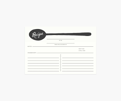 Once you've created your card, why not invite friends, family, and colleagues to leave a personal message, illustration, or photos in. Charcoal Spoon Recipe Cards Rifle Paper Co