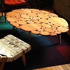 Mesa De Tronco Cortado En Rodajas Diy Coffee Table Coffee Table Circle Coffee Tables