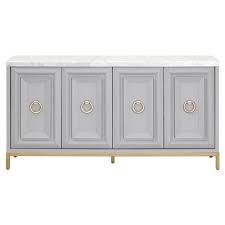 Only genuine antique marble top sideboards approved for sale on www.sellingantiques.co.uk. Avril Modern Grey Wood White Marble Top Brushed Gold 4 Door Media Sideboard Sideboard Media Sideboard Grey Sideboard