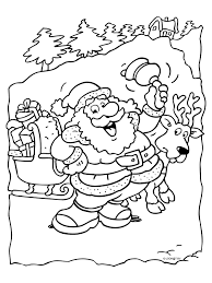 Kleurplaat Aardige Kerstman Met Slee Kerstmis Kleurplaten Kerstkleurplaten Kerstman
