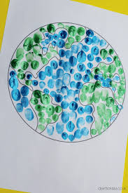 We made this earth day craft for preschoolers today! Finger Painted Earth Day Craft For Preschoolers Crafts On Sea