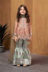 Suit Blush Pink Mks W19 12 In 2020 Kids Designer Dresses Pakistani Kids Dresses Baby Fancy Dress