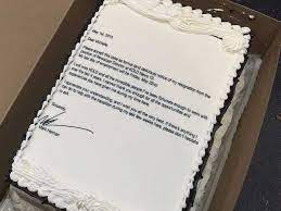 38 phenomenal going away & farewell ideas for work in 2021 &starf; Only One Time Quitting Your Job With A Cake Is A Good Idea And This Guy Nailed It