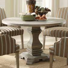 Dining Rooms Beautiful Casual Unfinished Wood Round Pedestal Dining Table In Minimalist D Round Pedestal Dining Round Pedestal Dining Table Dining Table Rustic