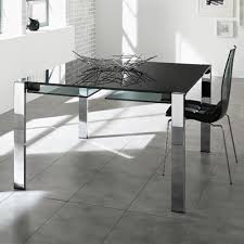 | glass black dining tables. Livingstone 120cm Black Glass Square Extending Dining Table