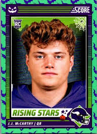 2024 Panini Zenith J.J. McCarthy Rookie Patch Autograph Auto #142/199  BNA390
