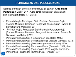 Hal ini telah diletakkan di dalam garis panduan pelaksanaan perintah gaji minimum 2012 di mana gaji minimum akan dikira berdasarkan pengiraan jumlah jam bekerja daripada maksimum 48 jam seminggu. Ppt Pelaksanaan Perintah Gaji Minimum 2012 Akta Majlis Perundingan Gaji Negara 2011 Akta 732 Powerpoint Presentation Id 3358786