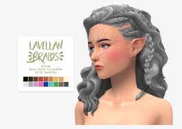 Sims 4 hairs for females or males, maxis match cc, alpha hair, new meshes, recolors, retextures, free hairstyles downloads! Sims 4 Maxis Match Braids Hd Png Download Kindpng