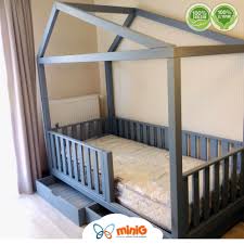 Asimetrik Cati Cubuk Korkuluk 2 Cekmece Bed Home Decor Furniture