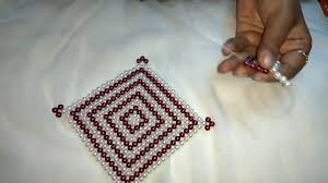 How To Make Pearl Beaded Coaster And Table Mat How To Make Beads Bead Matted Bead Art