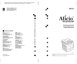Aficio 1013f all in one printer pdf manual download. Ricoh Aficio 1013f Operating Instructions Manual Pdf Download Manualslib